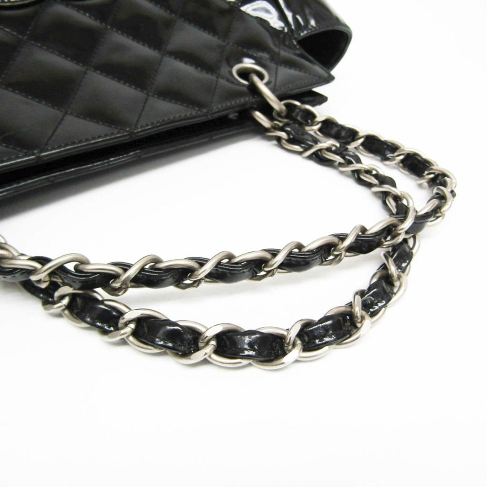 CHANEL Matelasse Chain Handle Patent Leather Handbag Black - Picture 12 of 16